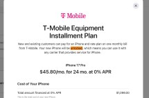 Contradictory details for T-Mobile’s and Verizon’s device payment programs