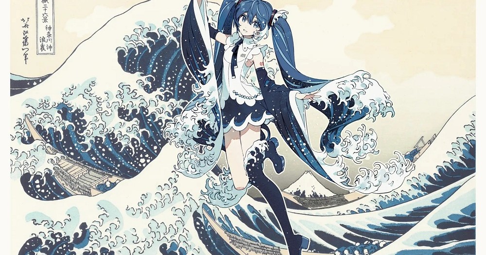 Hatsune Miku collaborates with Hokusai’s art in new Vocaloid ukiyo-e illustration series [Pics]
