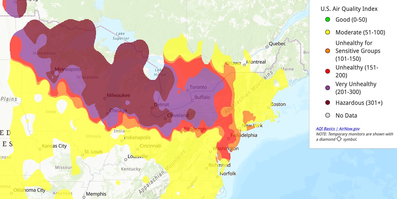 Air quality map