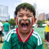 Nehemiah, 6, screams for Mexico during halftime at Auditorium Shores during Austin FC's FIFA World Cup watch party for Mexico and South Africa on Thursday, June 11.