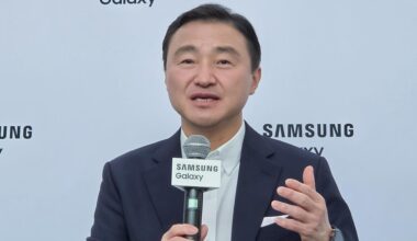 Samsung Electronics co-CEO and Head of Device Experience Division Roh Tae-moon speaks during a press conference on the sidelines of Galaxy Unpacked 2026 at Old Billingsgate in London, Wednesday (local time). Courtesy of Samsung Electronics