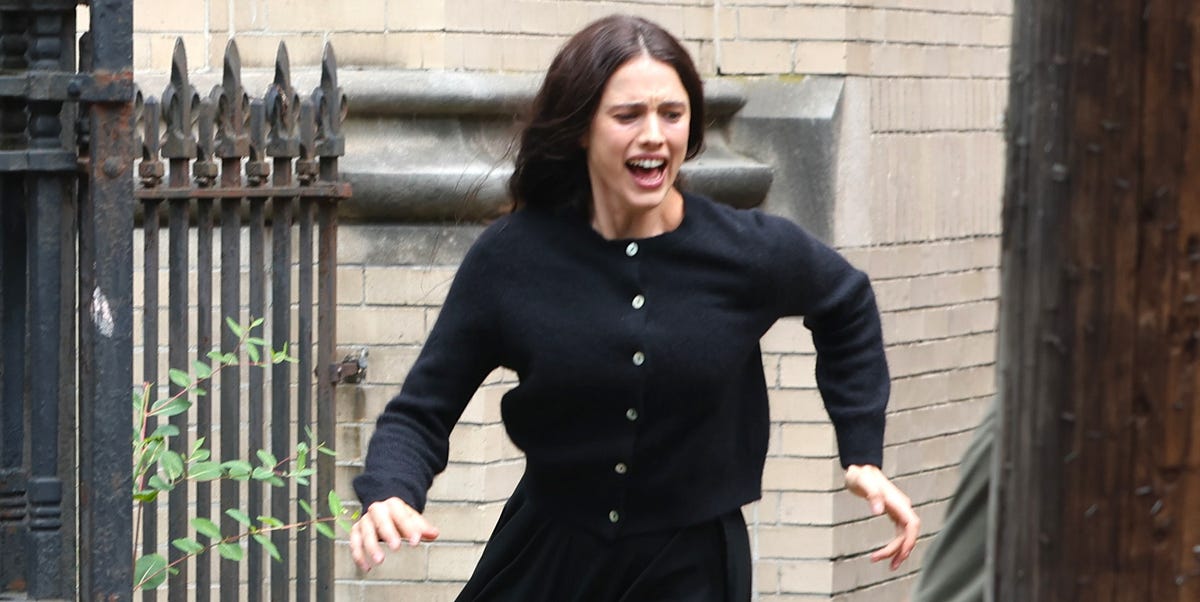 Margaret Qualley spotted filming dramatic scenes for remake of Sam Neill's cult '80s classic
