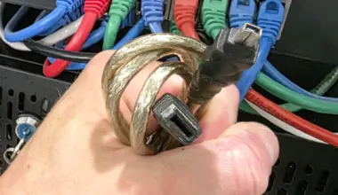 Firewire cable in front of network switch