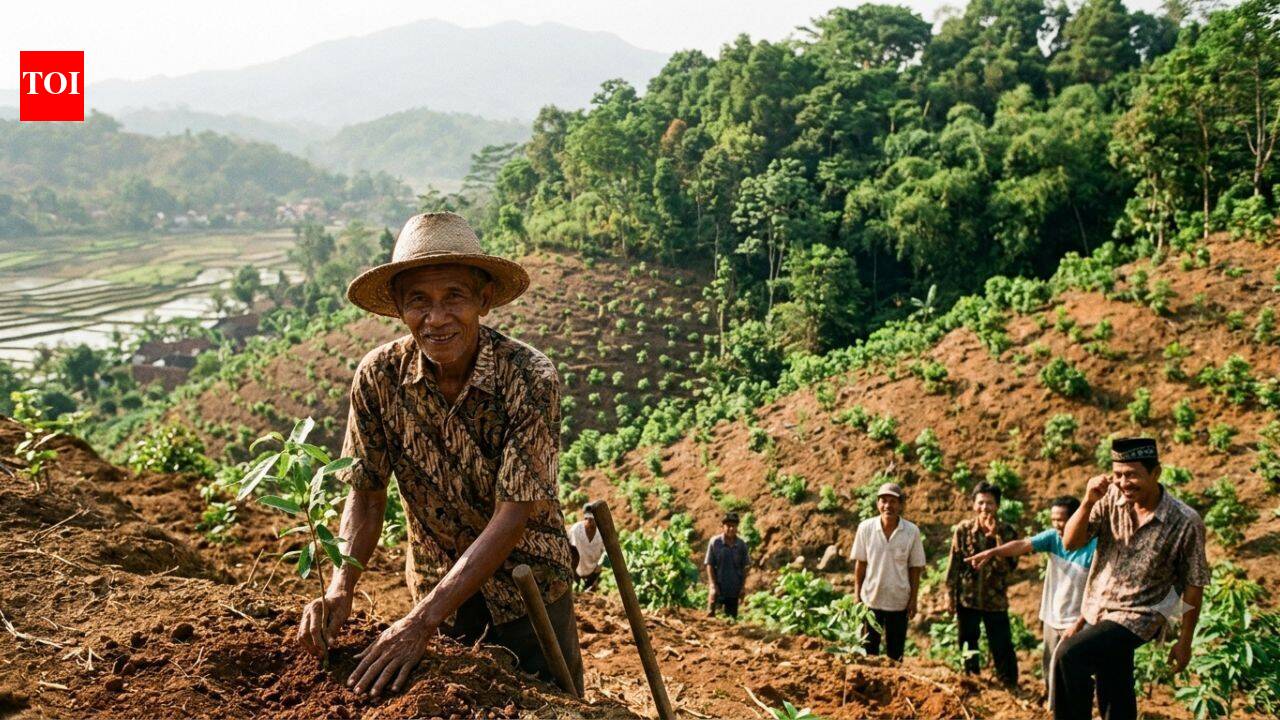In 1996, Indonesia's 'crazy' tree planter who was mocked for his mission planted 11,000 trees and turned barren hills into a green paradise | World News