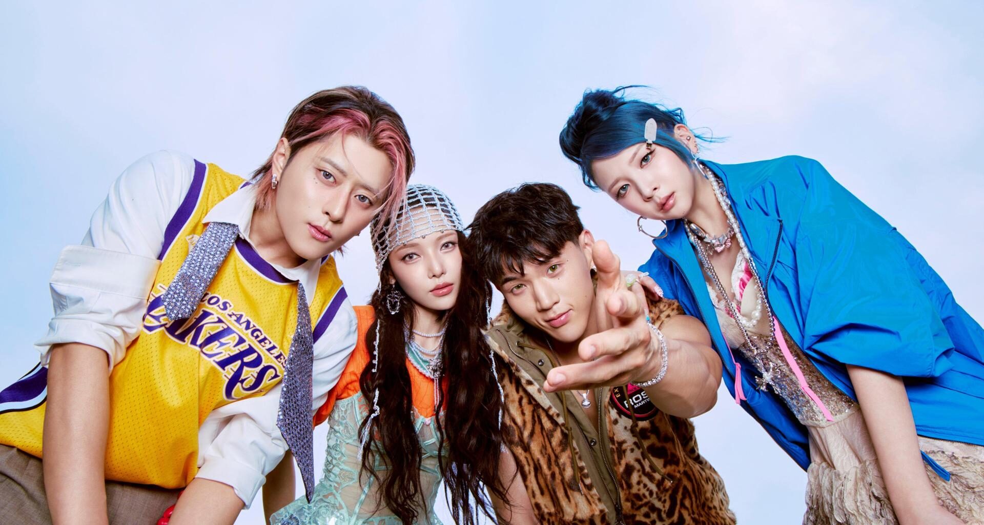 From left are J.Seph, Somin, BM and Jiwoo, members of co-ed K-pop group KARD. Courtesy of RBW, DSP Media