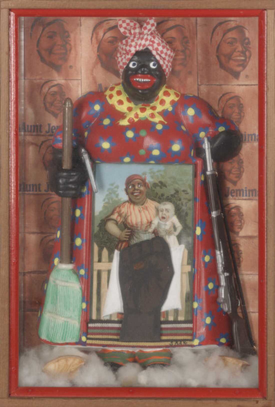 Betye Saar's 1972 sculpture The Liberation of Aunt Jemima, in the collection of the Berkeley Art Museum and Pacific Film Archive. ; Purchased with the aid of funds from the National Endowment for the Arts (Selected by The Committee for the Acquisition of Afro-American Art)