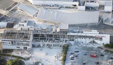 People trapped after shopping centre partly collapses in 7.1 Japan quake