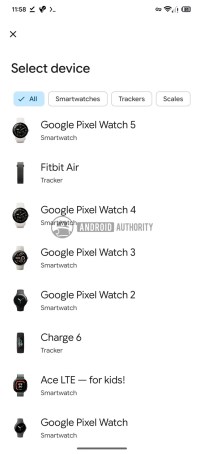 Google Pixel Watch 5 appears in Google Health app