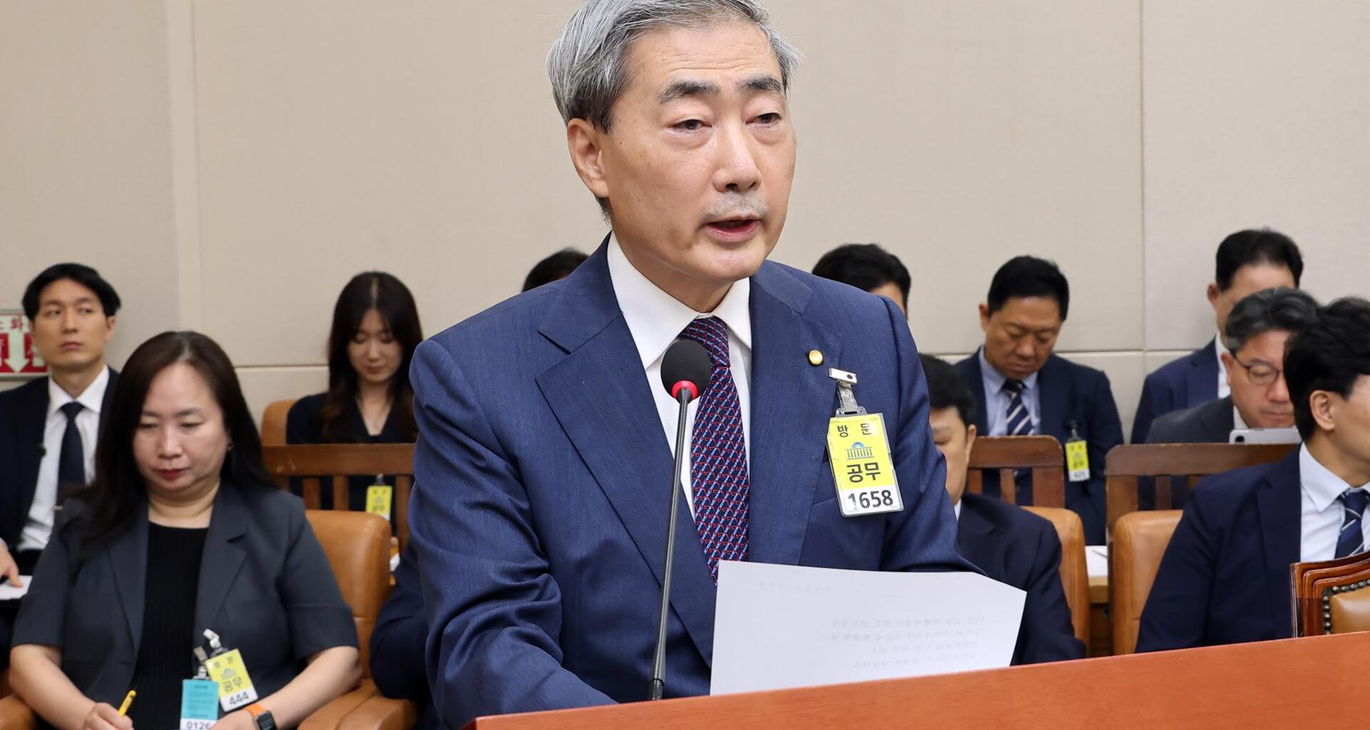 Bank of Korea Gov. Shin Hyun-song speaks during a policy briefing session at the National Assembly in Seoul, Wednesday. Yonhap