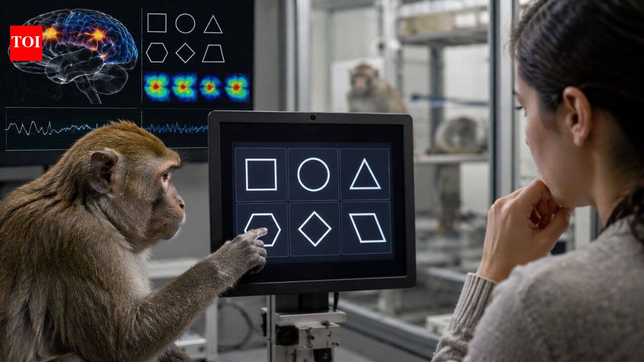 Humans may not be the only primates with geometric intuition as monkeys recognise shapes in remarkably similar ways, study finds |