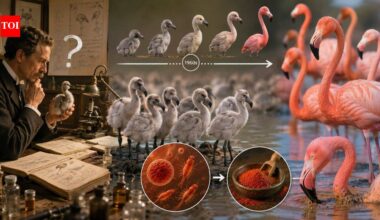 For centuries, scientists couldn't explain why flamingos aren't born pink until a breakthrough in the 1960s revealed the answer |