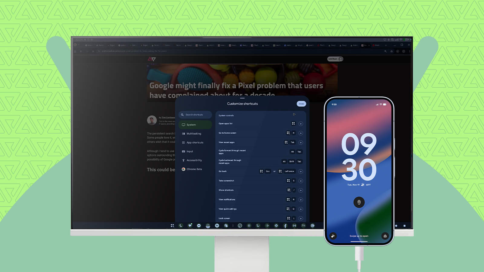 I hooked up my Google Pixel phone to a monitor; my laptop is now officially obsolete