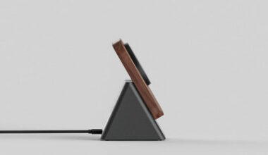 Modhaus' Wireless Phone Charger with a Concrete Base