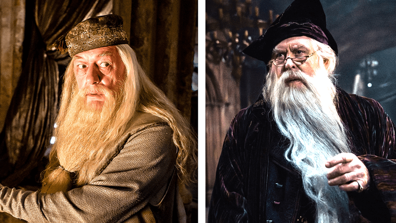 Michael Gambon as Albus Dumbledore, John Lithgow as Albus Dumbledore