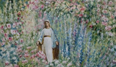 ‘Our Lady of Grace’ by June Jameson is popular with customers.