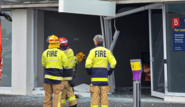 SunLive - Car crashes into building