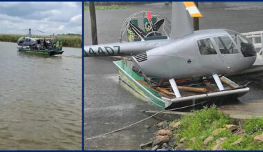 Florida airboat captain helps stranded helicopter crew from alligator-filled Lake Jesup