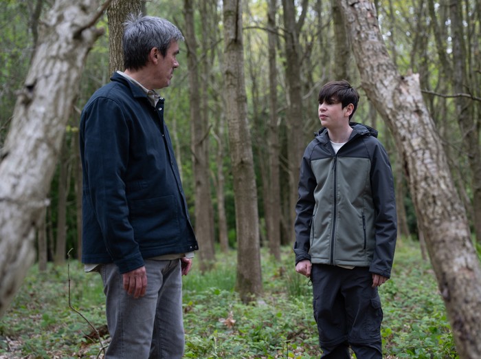 23_07_emm_graham_cain_kyle_02 Cain and Kyle have an argument in the woods in Emmerdale