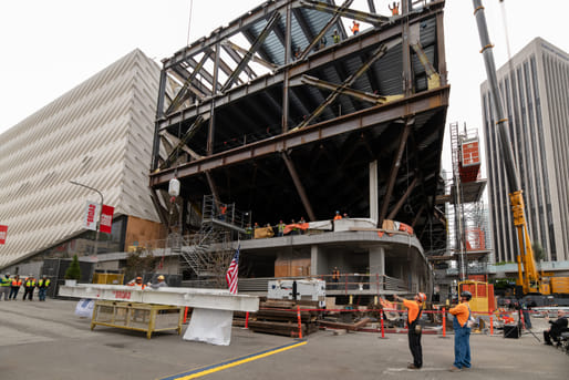 The Broad Expansion topping-out ceremony on May 13, 2026. Photo: Owen Kolasinski, courtesy The Broad.