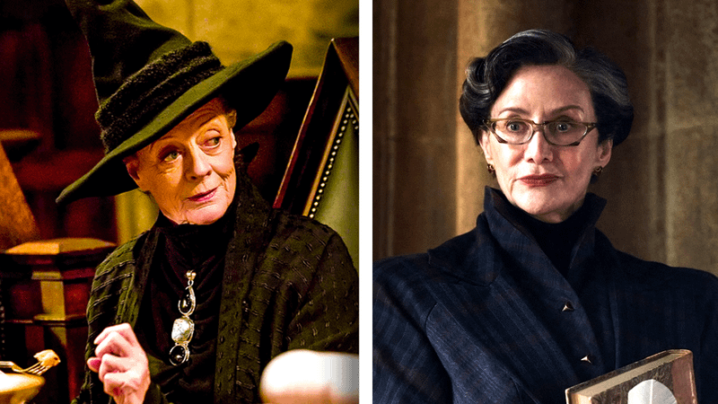 Maggie Smith as Minerva McGonagall, Janet McTeer as Minerva McGonagall
