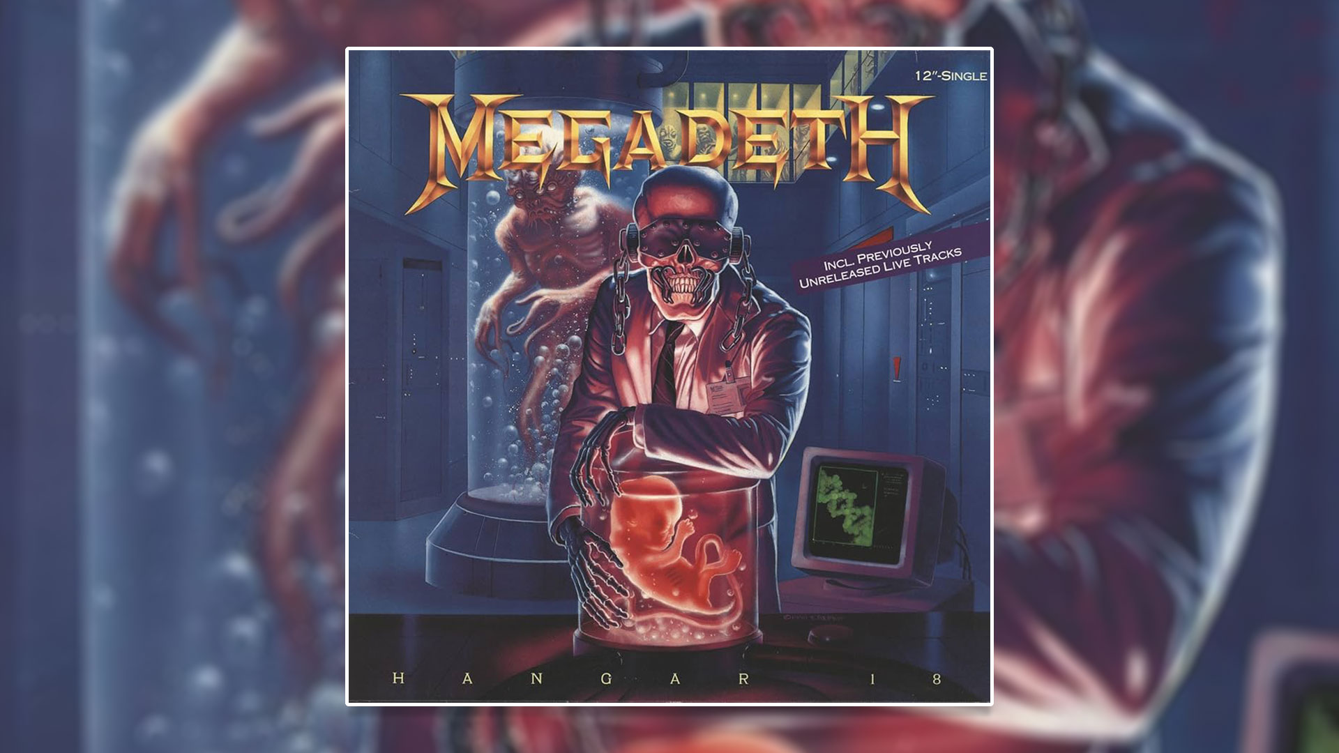 The artwork for the Megadeth single Hangar 18