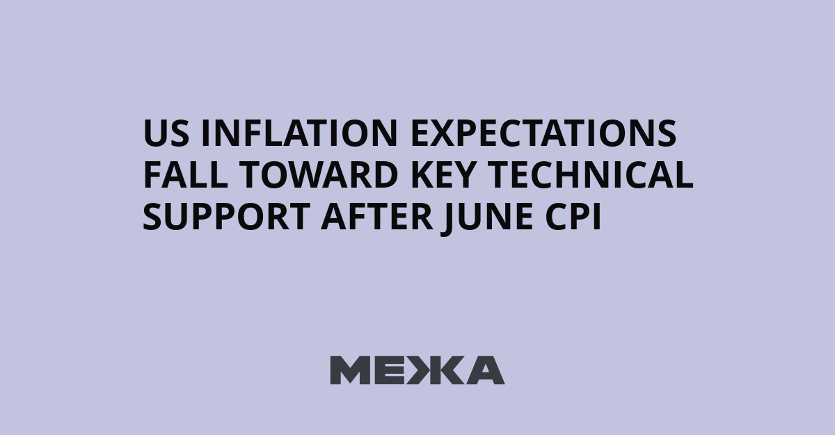 US inflation expectations fall toward key technical support after June CPI | Ukraine news