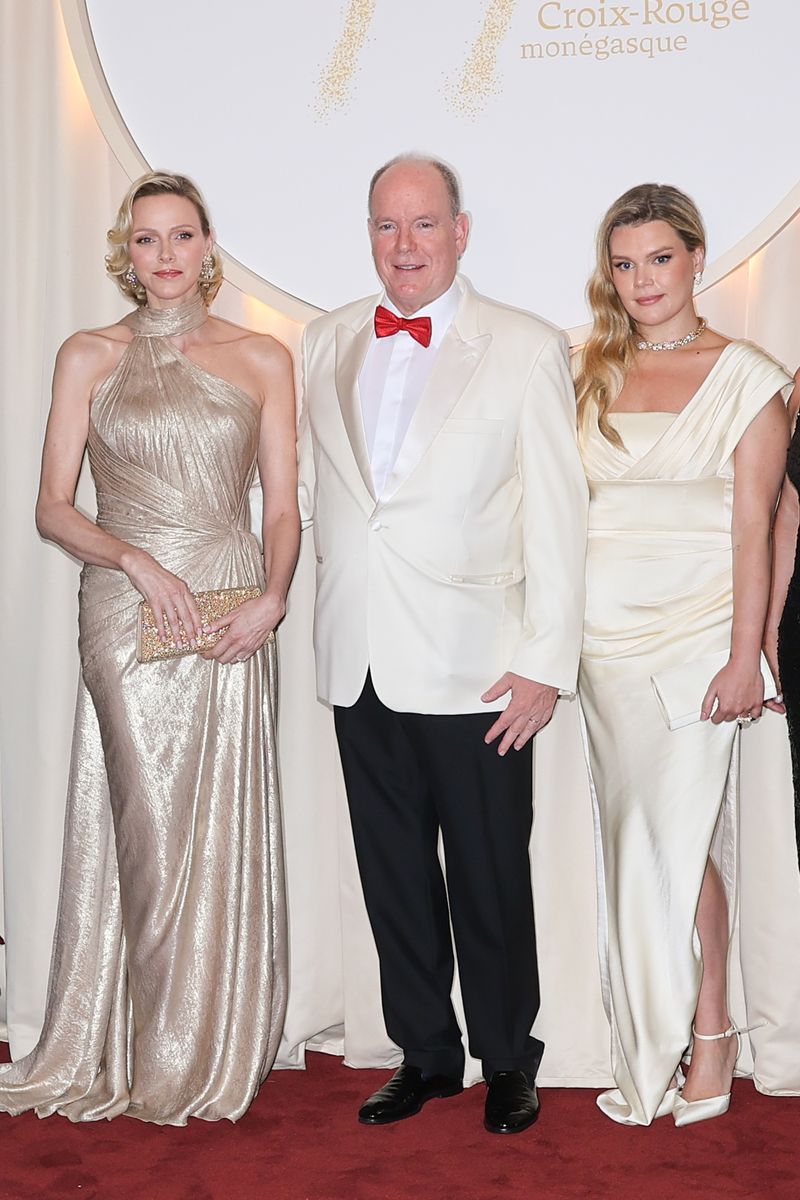 Grace Kelly’s granddaughter Camille Gottlieb poses with Prince Albert II and Princess Charlene at Sporting Monte-Carlo.