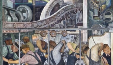 One of Diego Rivera's murals on the North Wall. (Courtesy of the Detroit Institute of Arts)