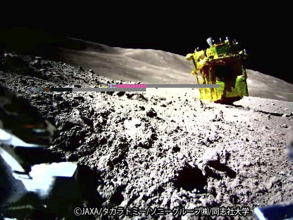 An image taken by a Japanese moon vehicle on the moon in 2024. Now the Japan Aerospace Exploration Agency (JAXA) has successfully flown a probe near an asteroid. Photo: via AP