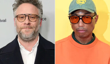Seth Rogen shares awkward moment with “Lion King” collaborator Pharrell Williams at dinner party (exclusive)