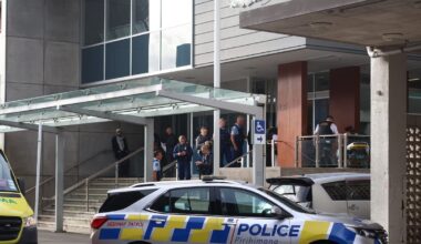 Emergency services called to an incident outside Palmerston North District Court