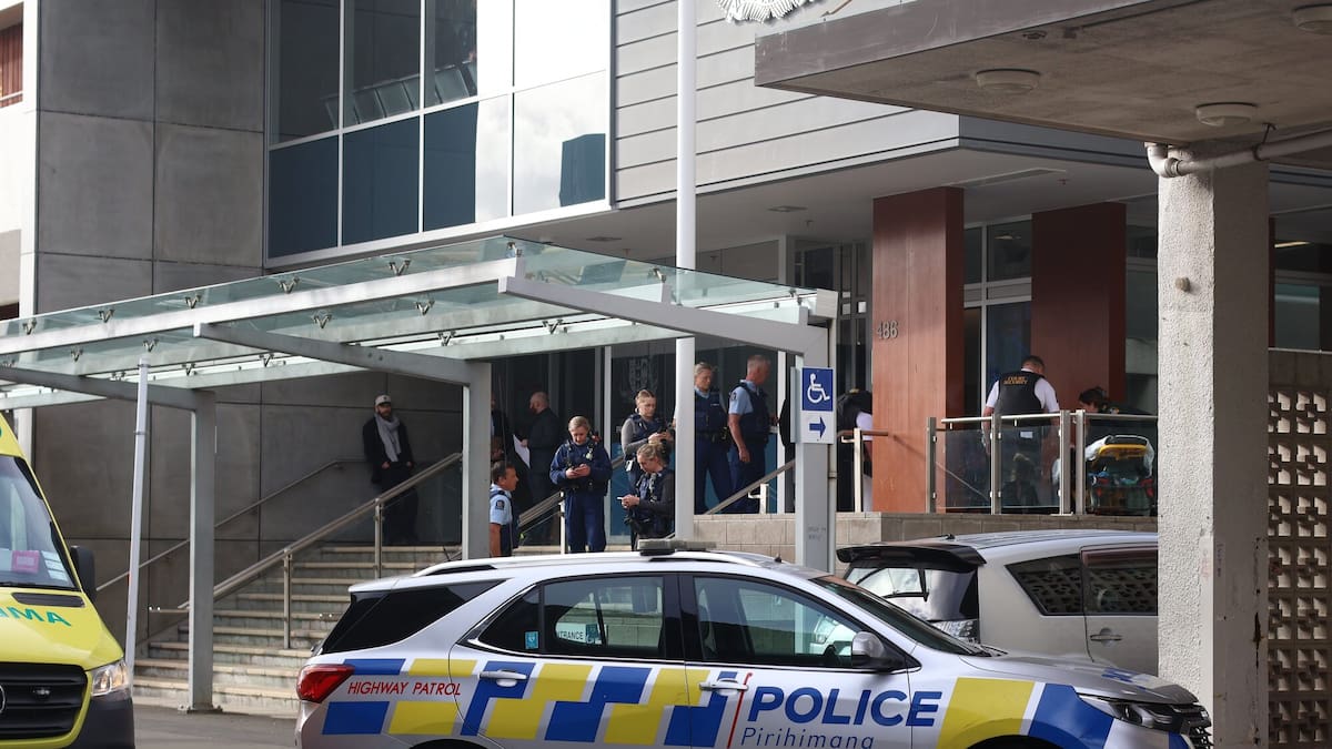 Emergency services called to an incident outside Palmerston North District Court