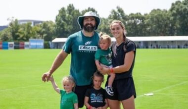 Jason Kelce says daughters ‘very happy’ to be flower girls at Travis and Taylor wedding