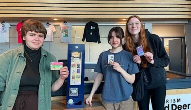 An Art in Your Pocket vending machine can be found at the Sports Hall of Fame/Tourism Red Deer building. (Photo from Society for Creative Arts Center on Facebook)