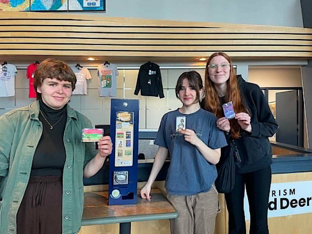 An Art in Your Pocket vending machine can be found at the Sports Hall of Fame/Tourism Red Deer building. (Photo from Society for Creative Arts Center on Facebook)