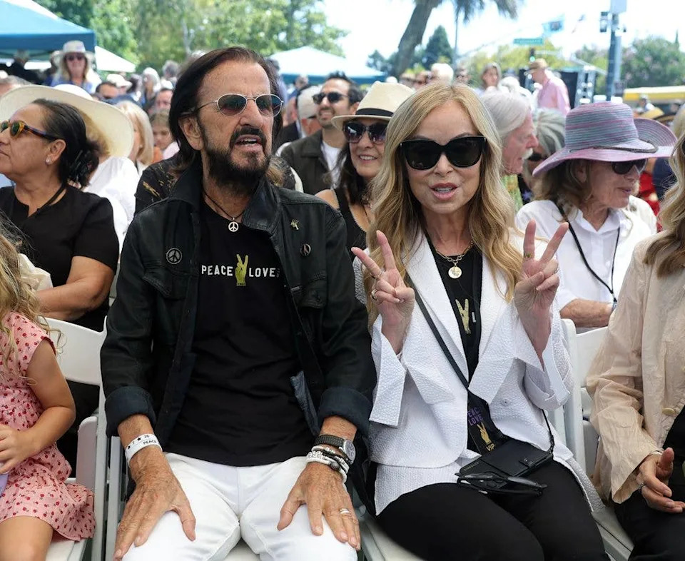 L-R) Ringo Starr and Marjorie Bach have been married more than four decades