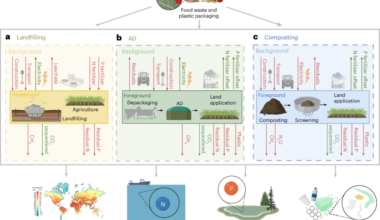 Food waste recycling in the USA can reduce climate and nutrient pollution impacts yet risks plastic accumulation in soils