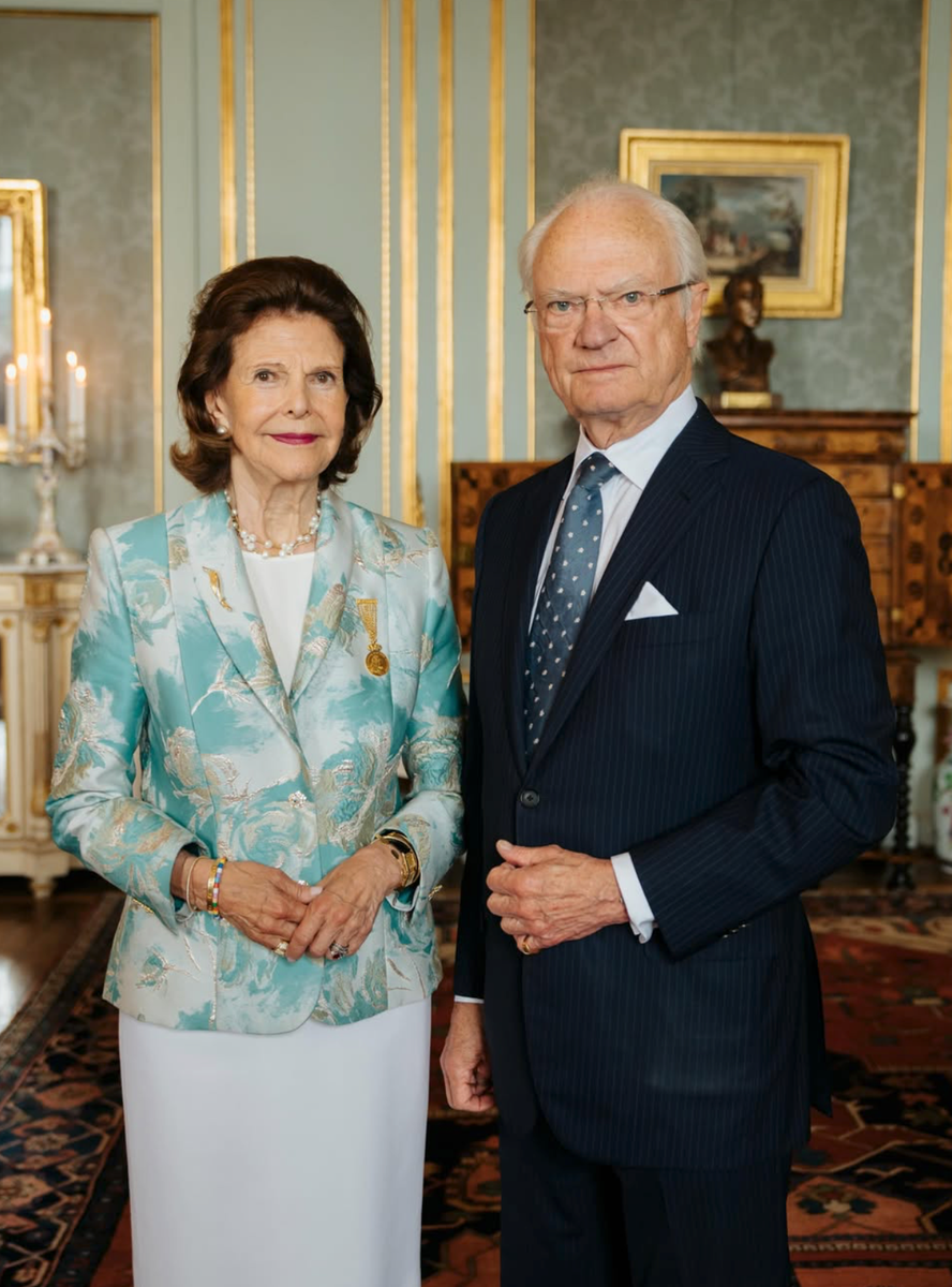 King Carl XVI Gustaf and Queen Silvia attend the official ceremony marking their upcoming golden wedding anniversary celebrations.