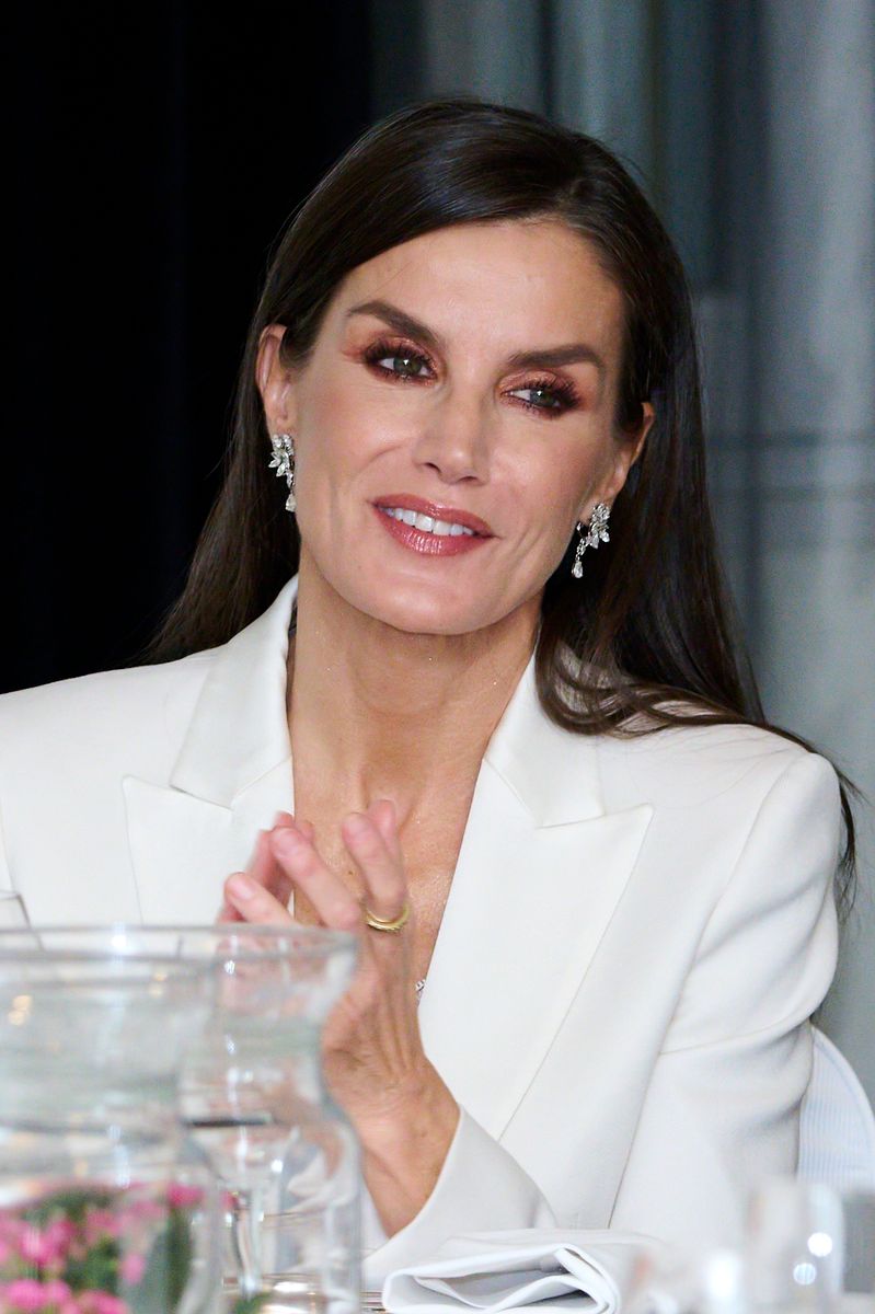 In 2023 alone, she wore white tailored looks by Hugo Boss and Carolina Herrera, frequently styling them with lace camisoles, pointed pumps and minimal jewelry.