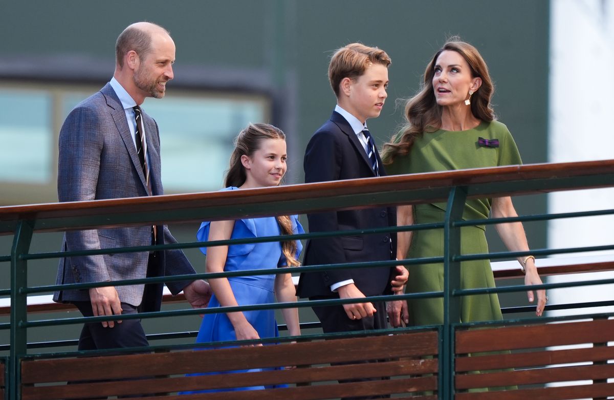 With Prince William, Prince George, and Princess Charlotte by her side, Kate enjoyed a family day at Wimbledon, while Prince Louis remained at home.