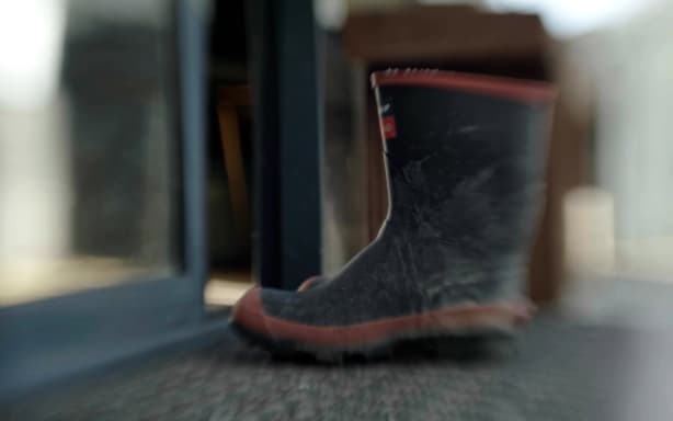 A pair of gumboots.