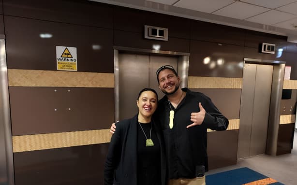 Keisha Castle-Hughes and John Ruddock.