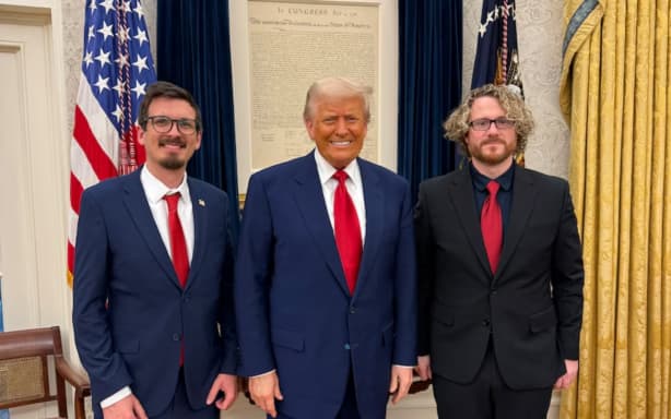 Chris Wade has become a US citizen and continues to help Donald Trump when called. (Supplied)