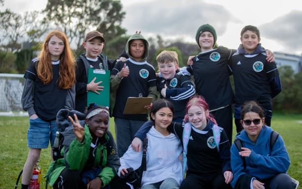 MASA - Maungaraki Aeronautics and Space Administration
Back Row: Benjamin Ferguson, Marcus Hu, Ajay Saravanan, Max Luke, Diaz Herapath, Angad Singh
Front Row: Roniel Acheampong, Halley Marsh, Matilda Evennett, Dominique Rapana