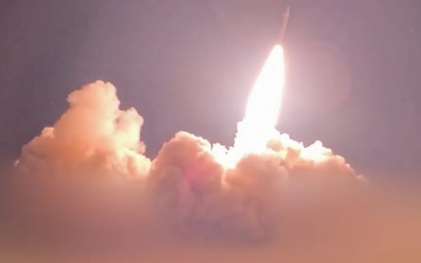 This screen grab taken from video footage released on July 16, 2026 by Iran's Revolutionary Guards (IRGC)'s Sepah News website shows a missile being launched from an undisclosed location towards US targets in Jordan, Kuwait and Bahrain. Kuwait's military said it was responding to renewed Iranian aerial attacks on July 16 as Iran and the United States exchanged strikes over control of the vital Strait of Hormuz. (Photo by SEPAHNEWS.COM / AFP) /
