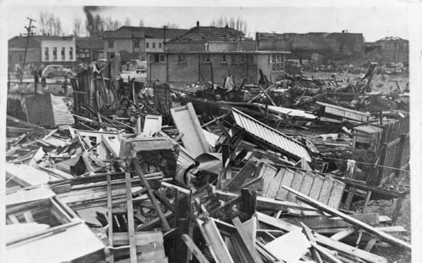 The 1948 Frankton tornado ripped through Hamilton, destroying 150 buildings.