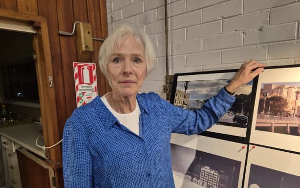 Devonport heritage chair Margot McRae comparing planned development with the current downtown Devonport streetscape.