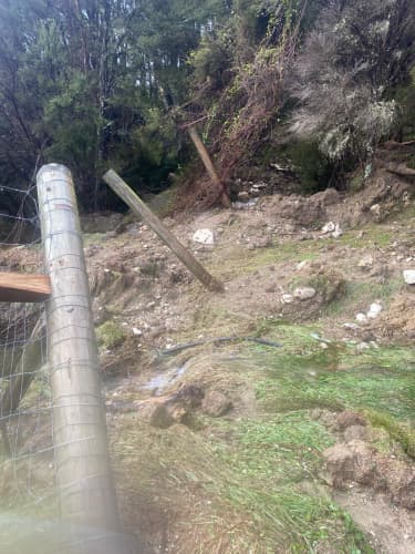 Damage to fences at Puhi Peak Station. Supplied Fee Gray.