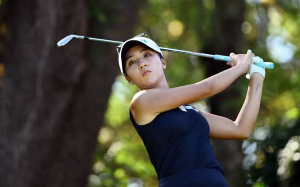 Dame Lydia Ko hits a shot during the Evian Championship, in Evian-Les-Bains, France, on July 10, 2026. (Photo Philippe Millereau / KMSP via AFP).