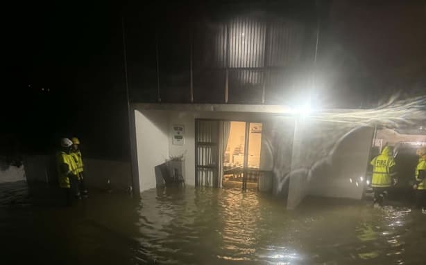 Flooding at a property in Oamaru.